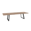 Стол LOFT LUX RADIAL-230, раздвижной 230(330)х110, ДУБ ВЕЛЛИНГТОН/ЧЕРНЫЙ